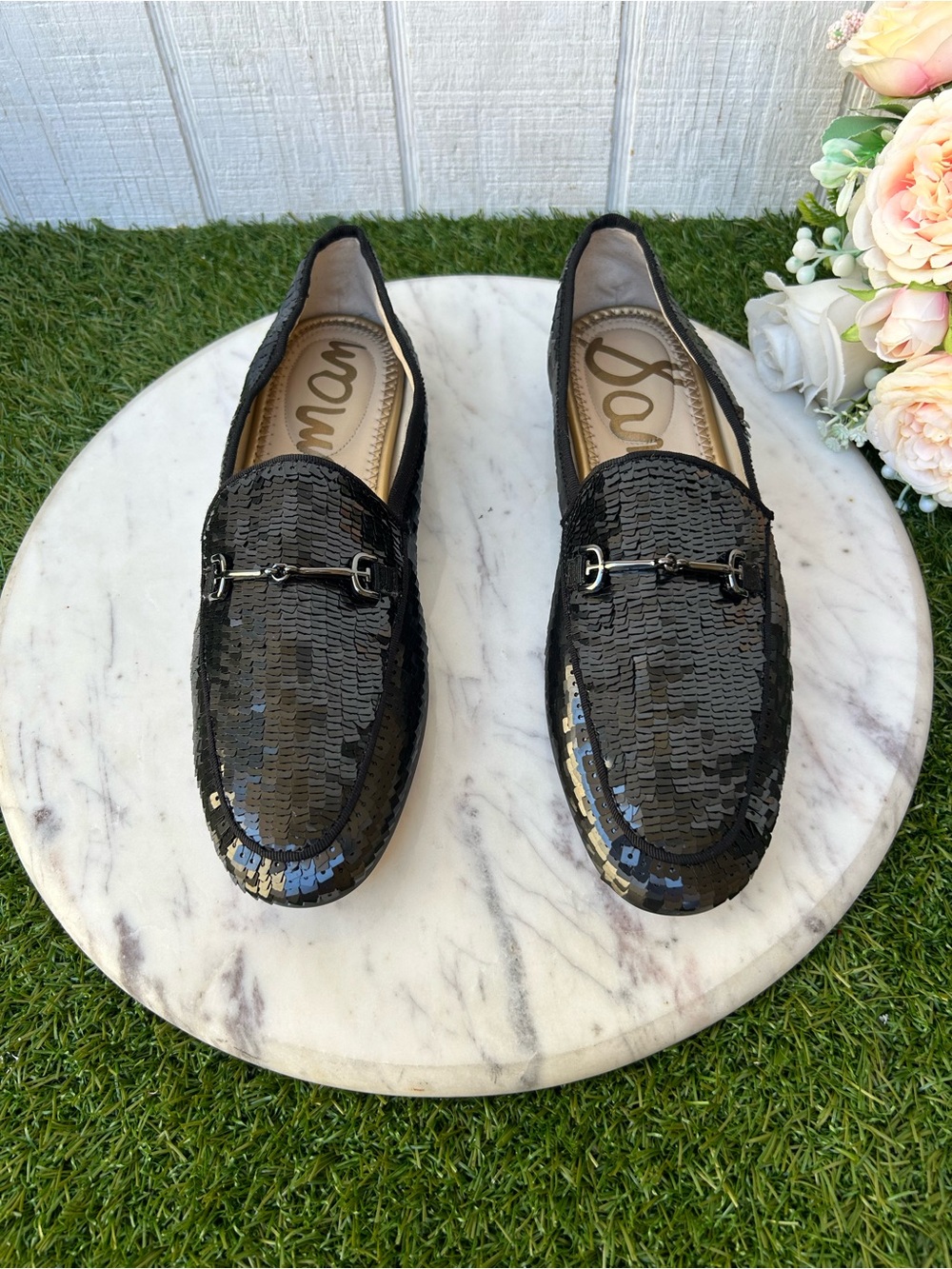 Sam Edelman Women's Loraine Loafer
Color: Black Sequin size 6 new/no box - Picture 11 of 16